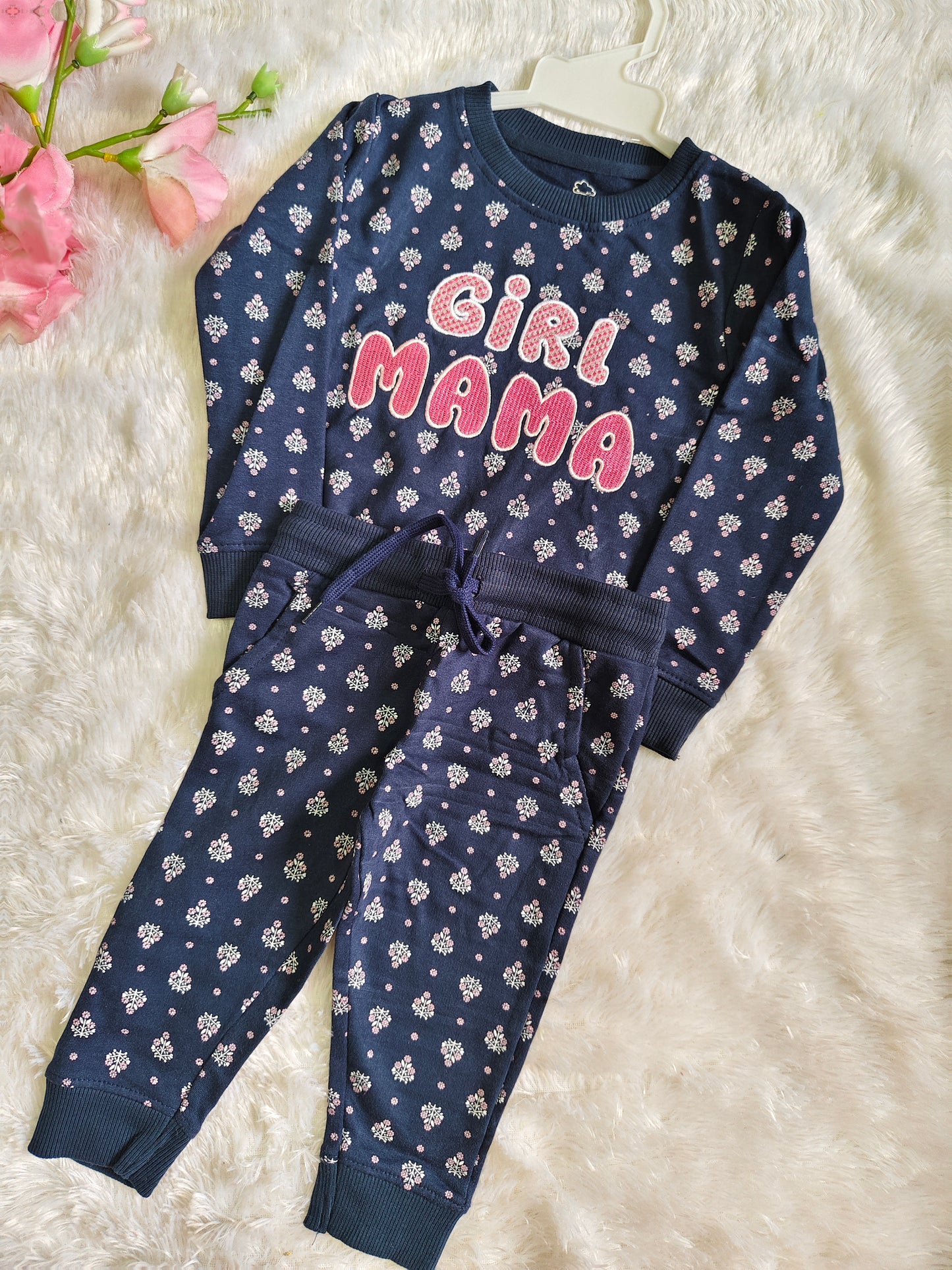 Blue Set with White Dots light fleece