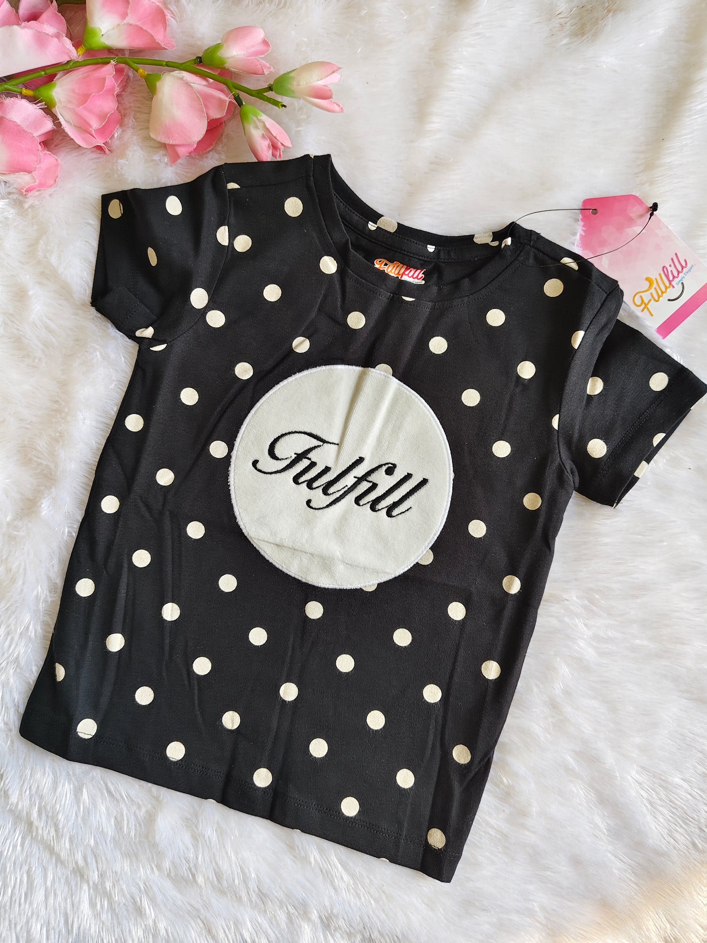 Polka Dot Perfection Black T-Shirt