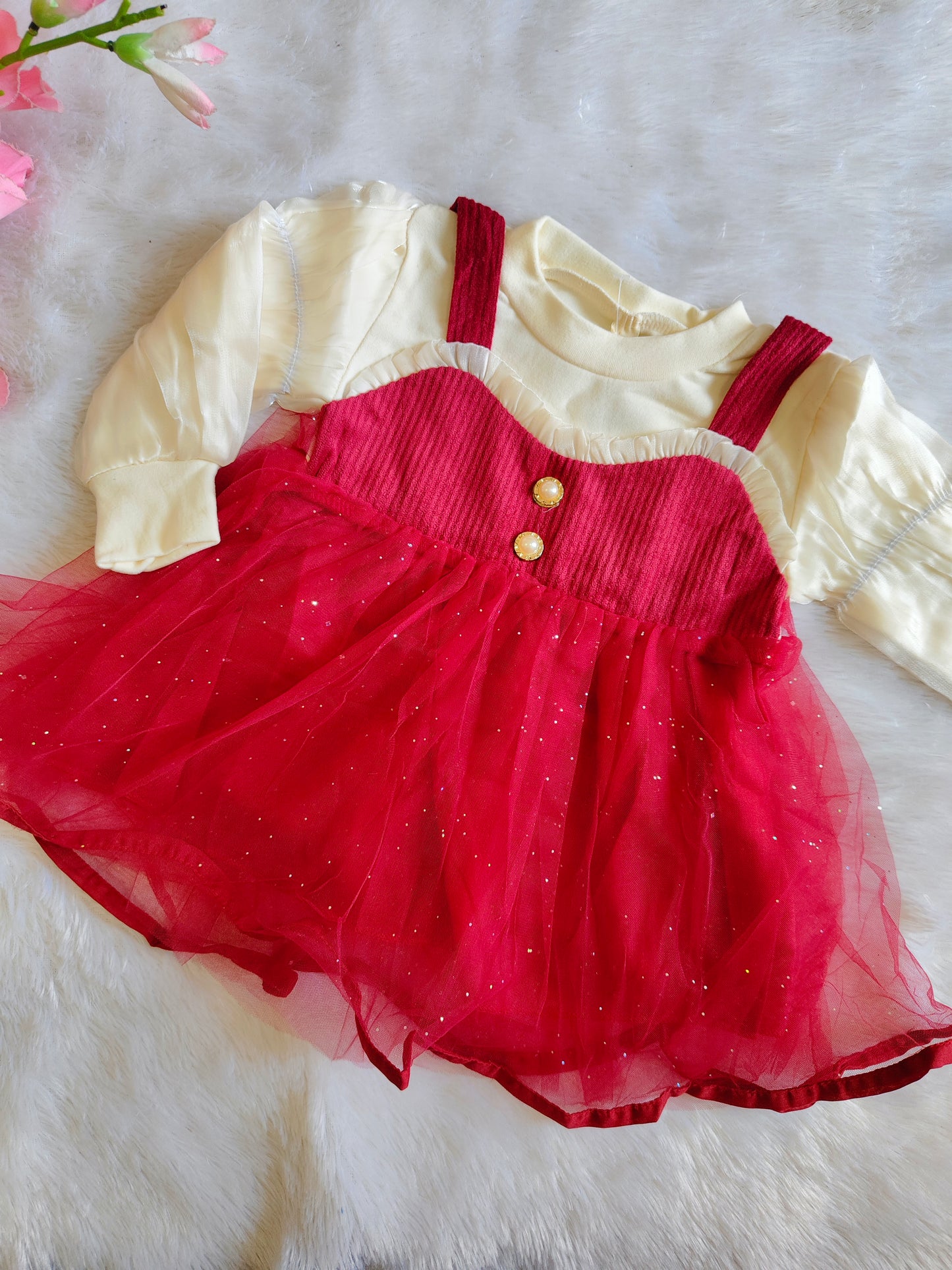 Gorgeous Kids' Party Wear Red Frock