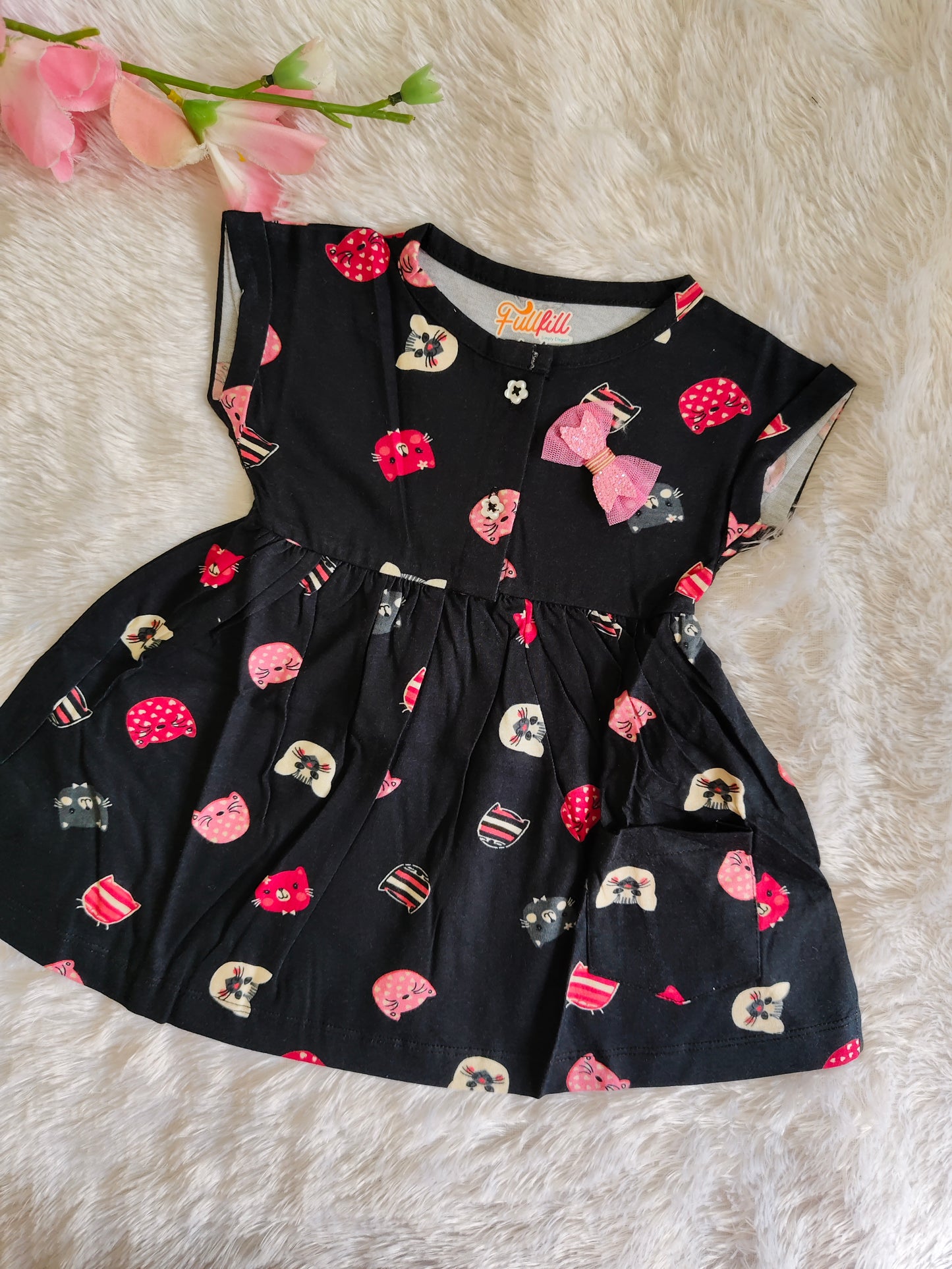 Black Frock with Funky Patterns