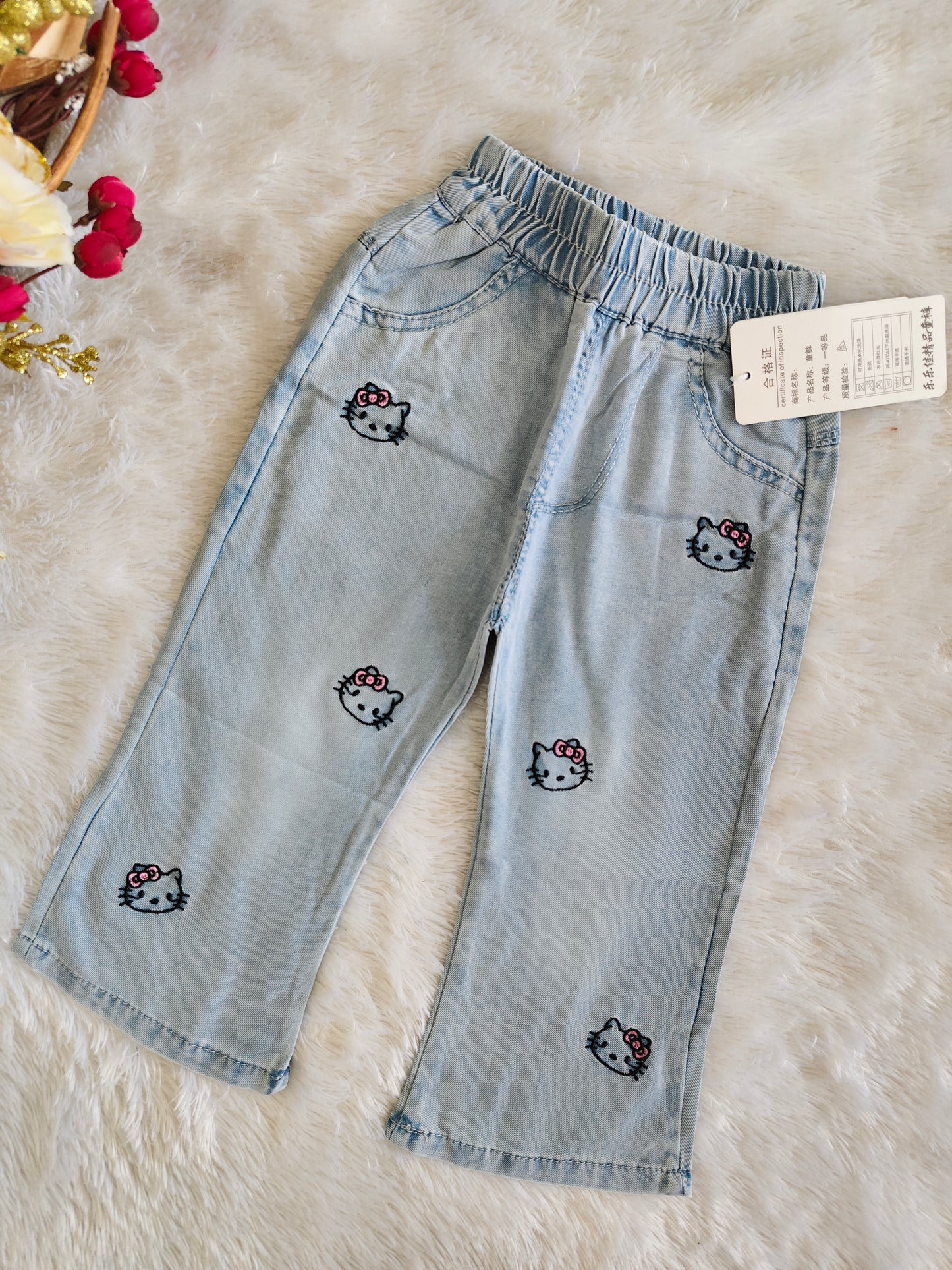 Heart and kitty comfy pants