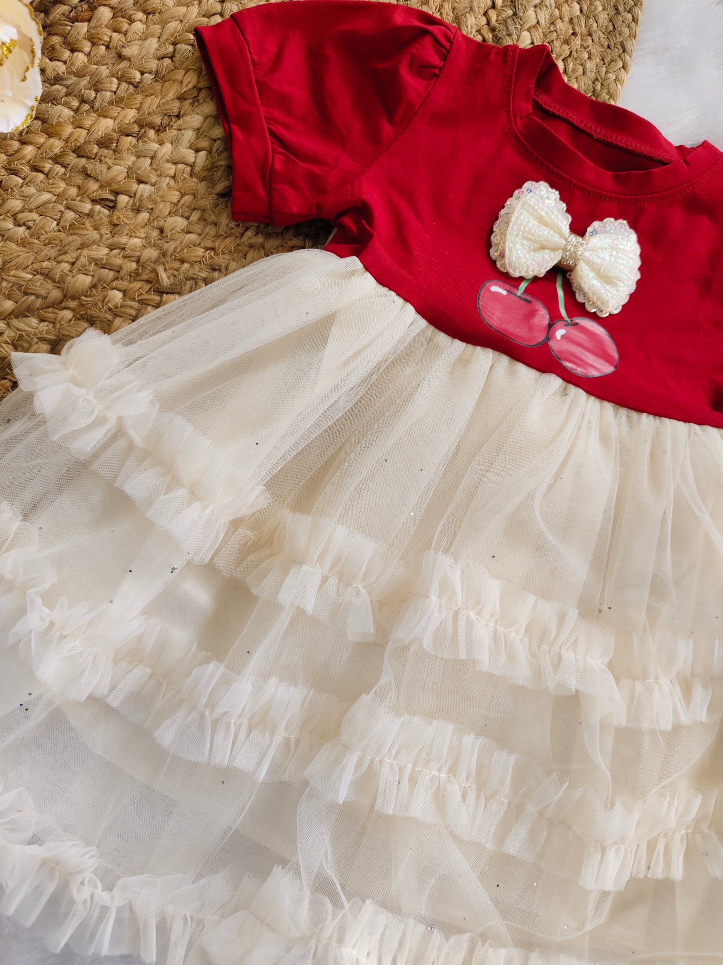 Cherry partywear frock