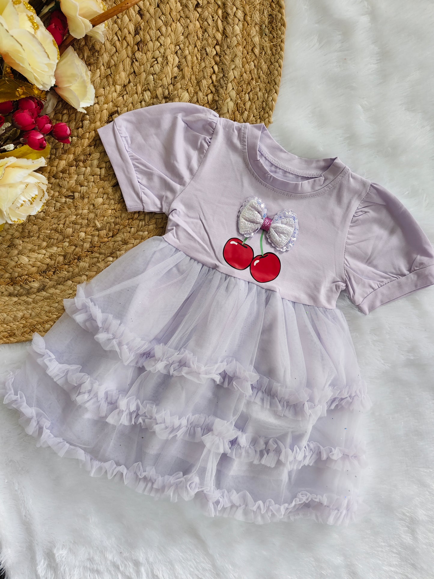 Cherry partywear frock