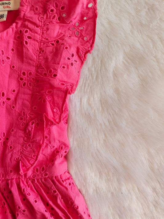 Pink flutter frock
