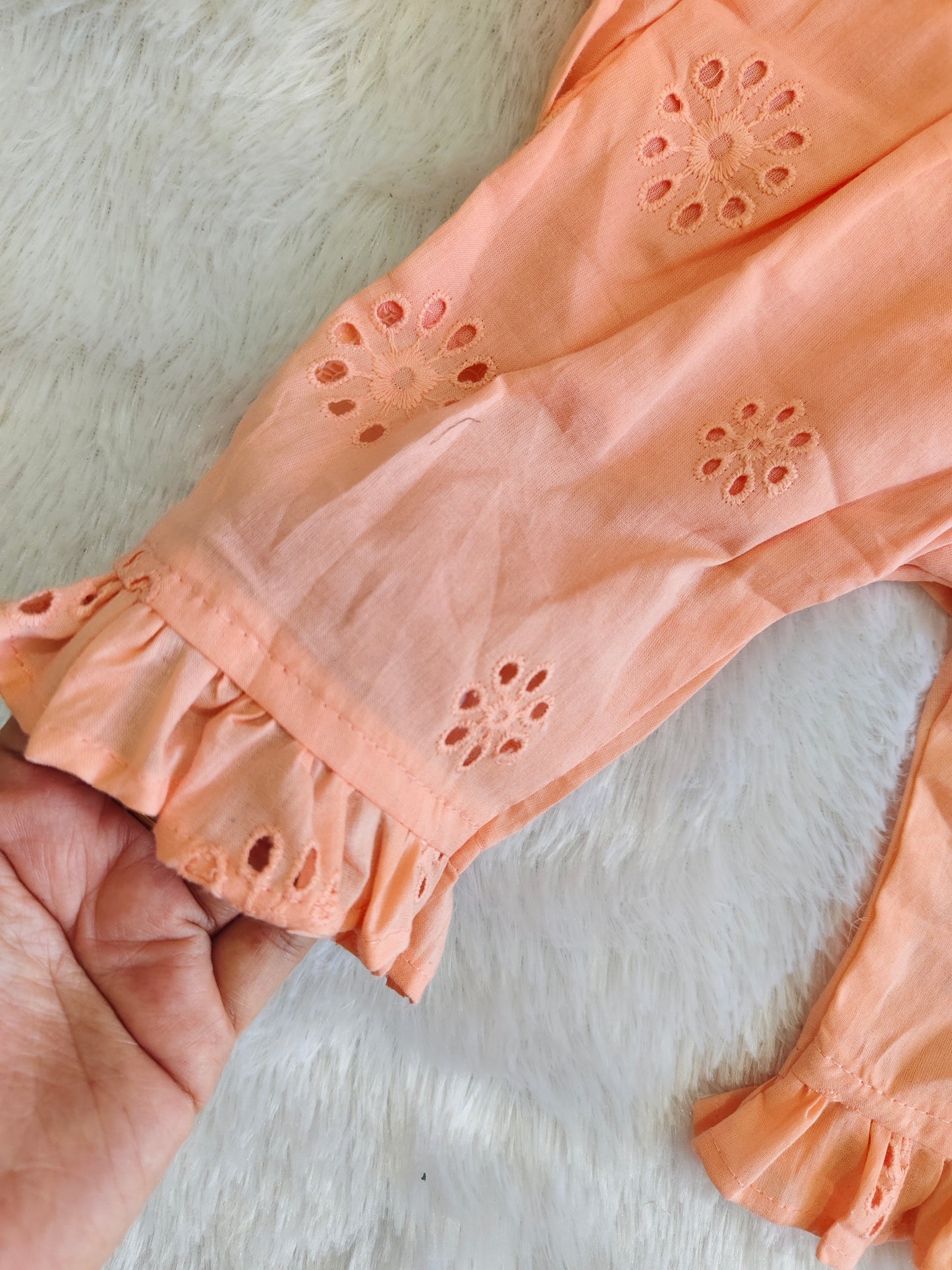 Peach Blossom Co-ord Set (3/4 pants)