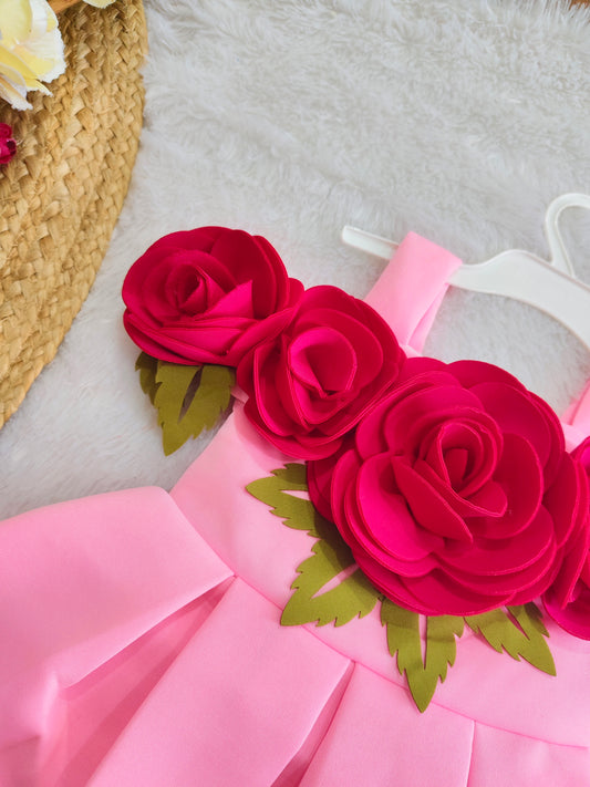 Pink Petal Princess Rose Frock