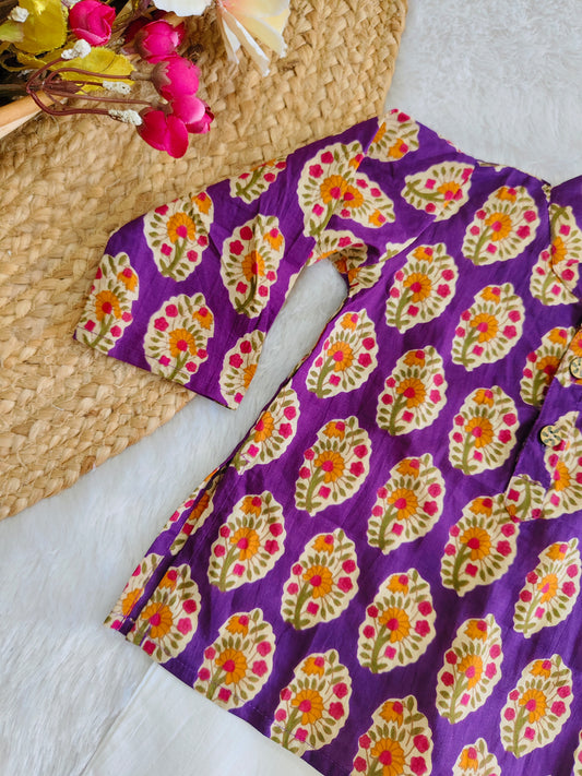 Violet Blossom kurta set