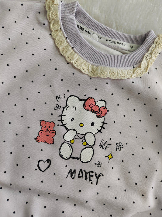 Lace Collar Kitty Sweatshirt