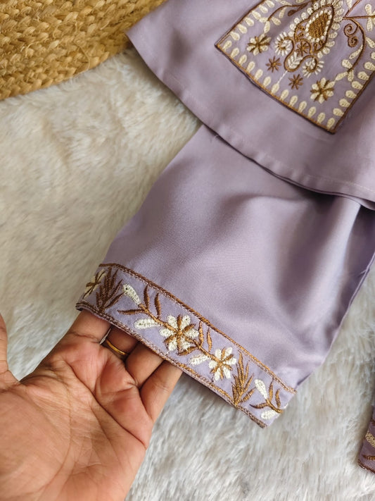 Lavender Embroidered Co-ord