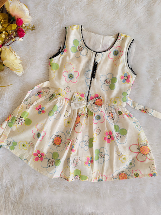 Flower Frock ( 3 different colours of flowers random colour will be coming)