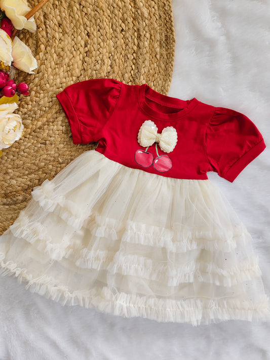 Cherry partywear frock
