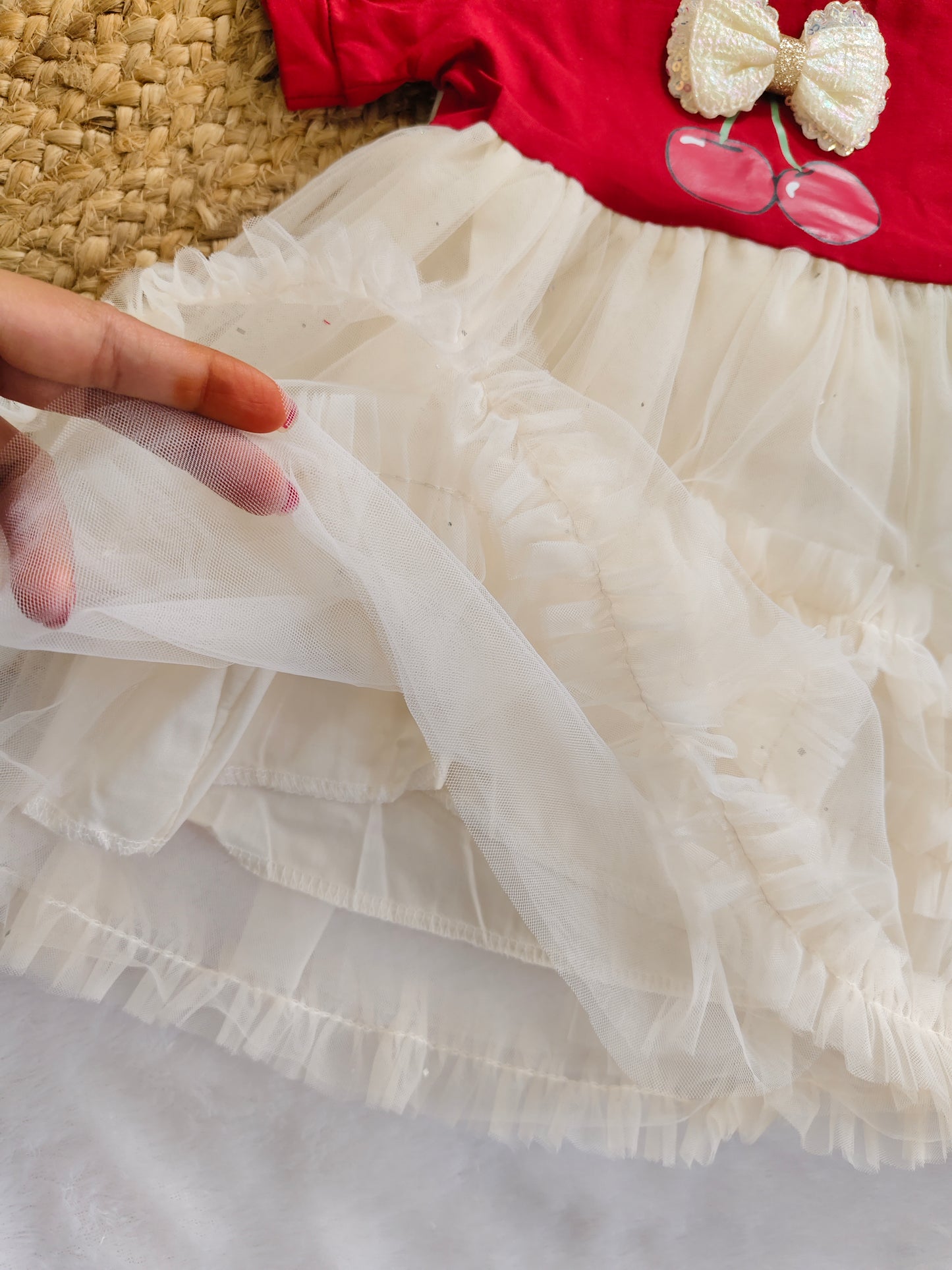 Cherry partywear frock