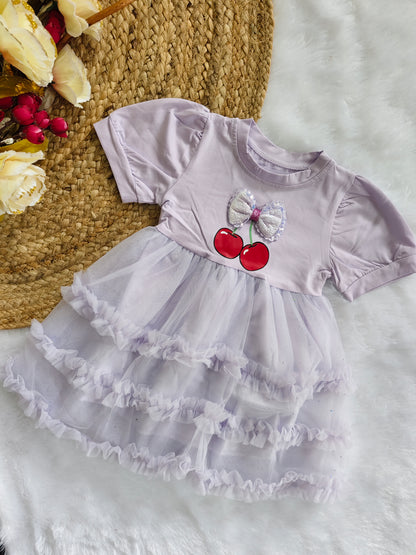 Cherry partywear frock
