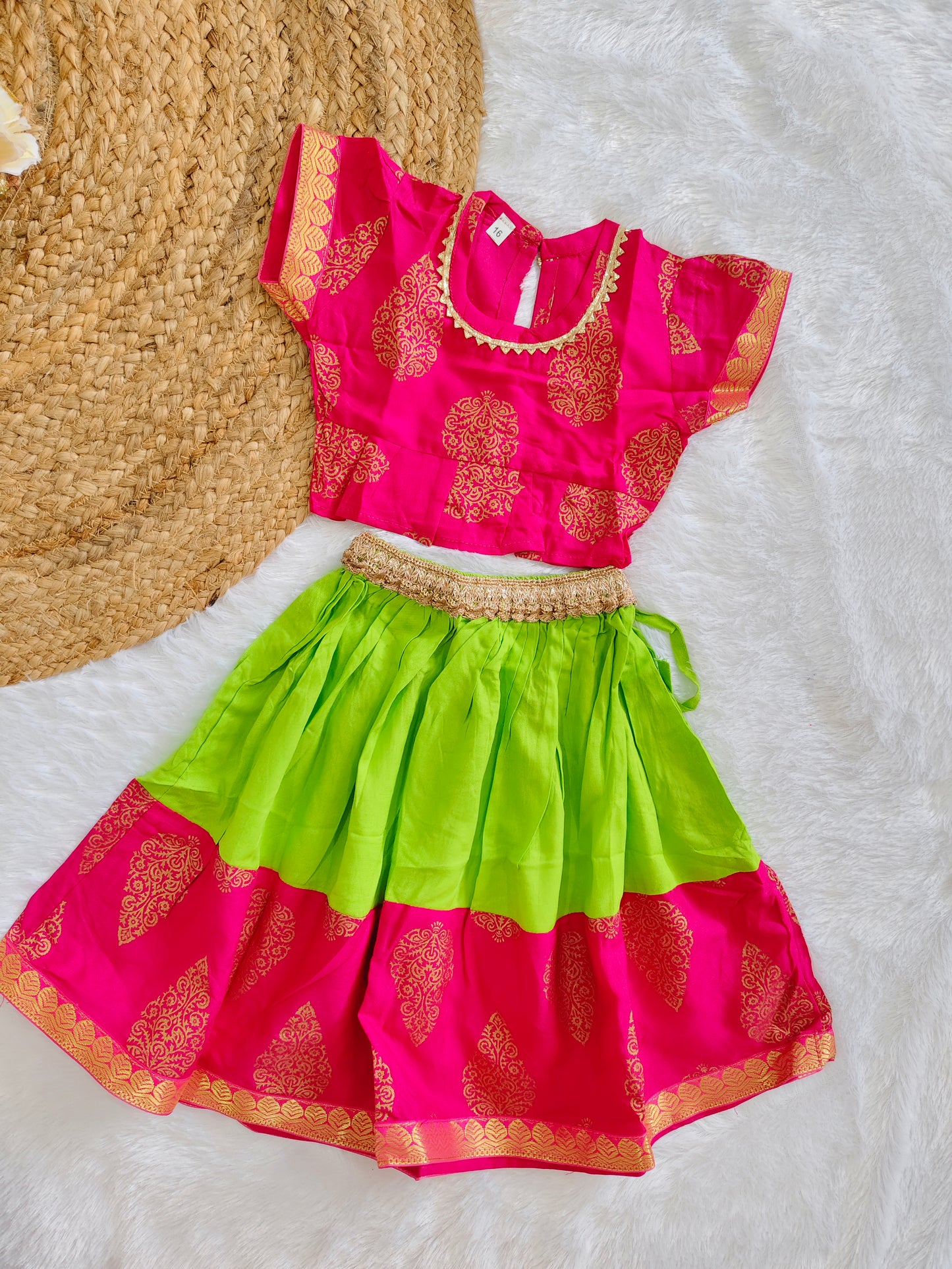 Parrot pop ethnic dress
