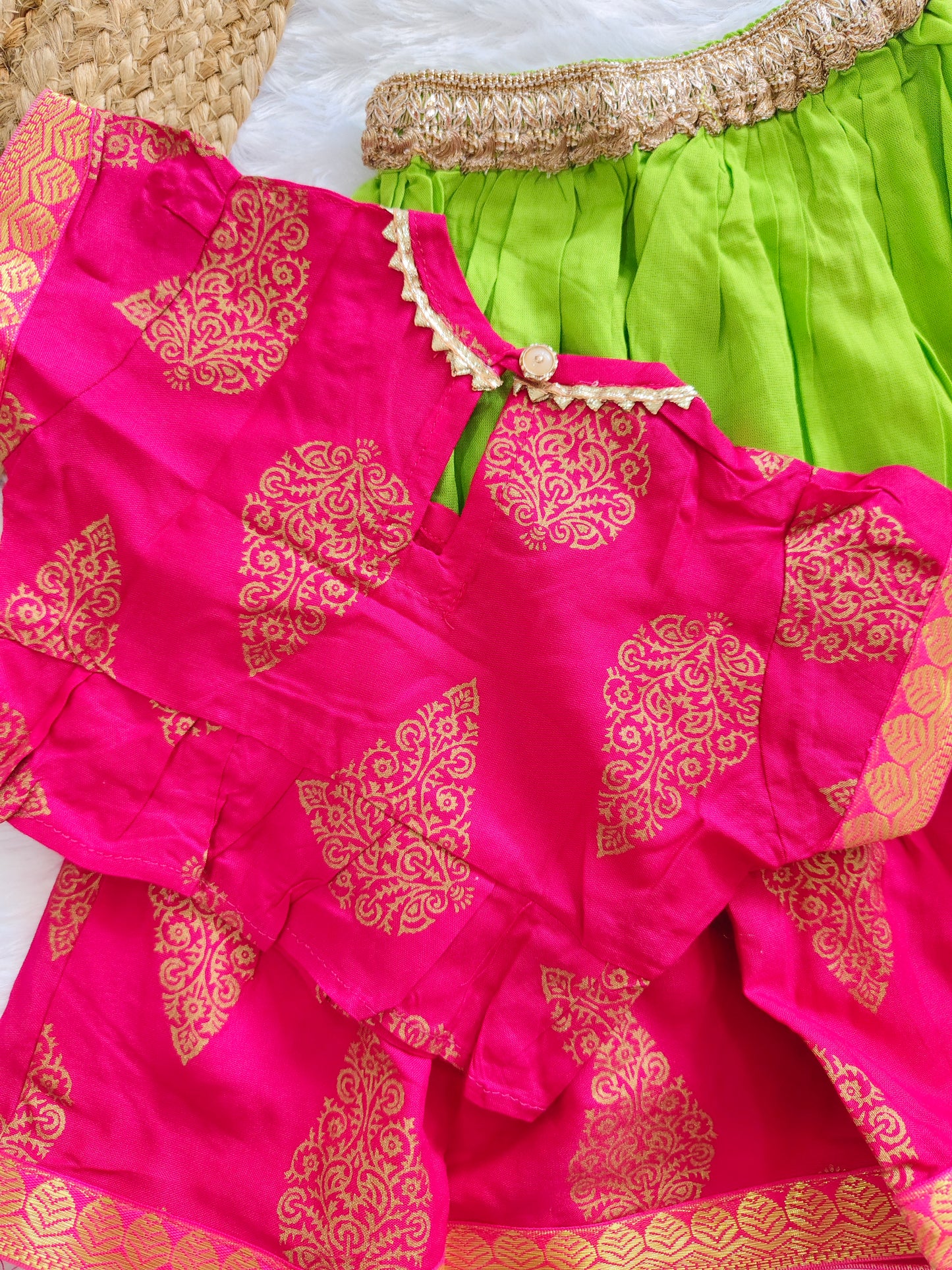 Parrot pop ethnic dress