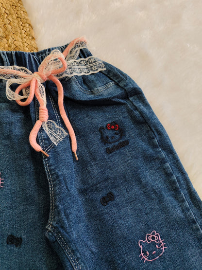 Denim jeans kitty and paris design