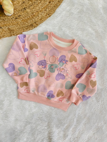 Heart and unicorn sweatshirt