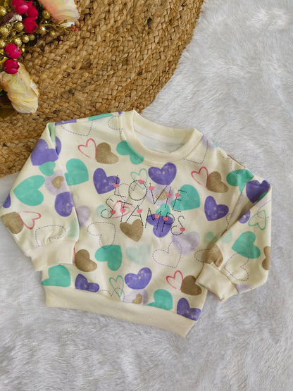 Heart and unicorn sweatshirt