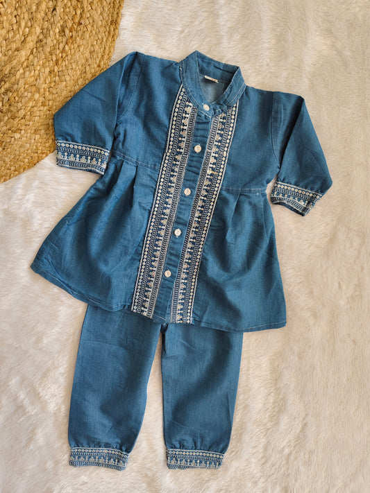 Classy denim cord set