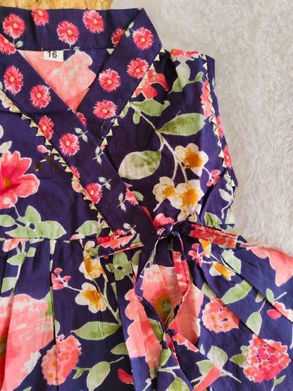 Pink blossom peplum set