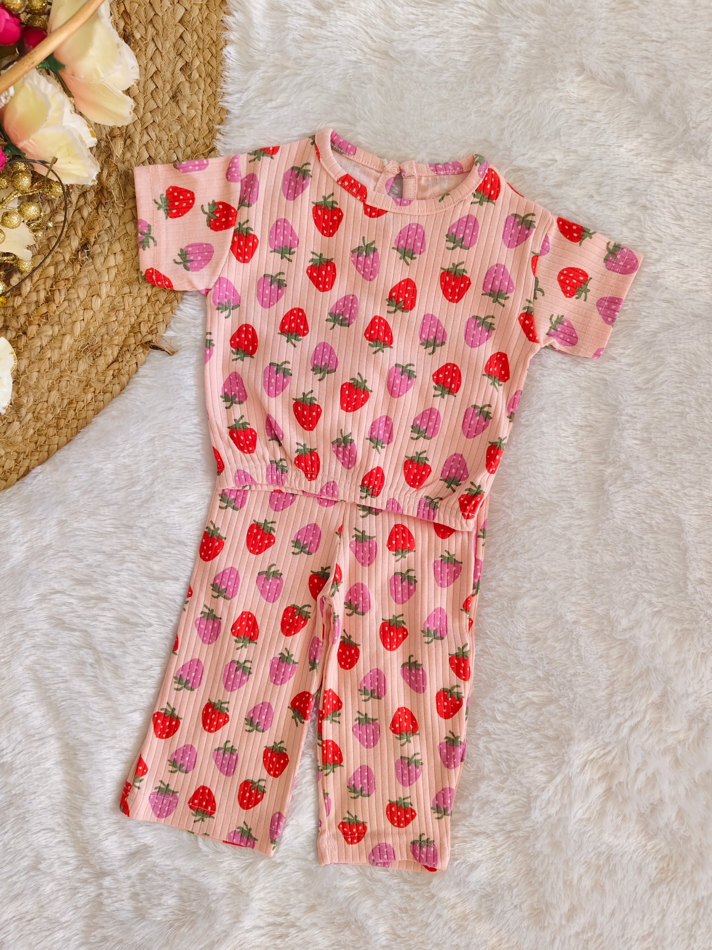 Strawberry and Flower cordset