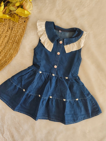 Denim butterfly frock