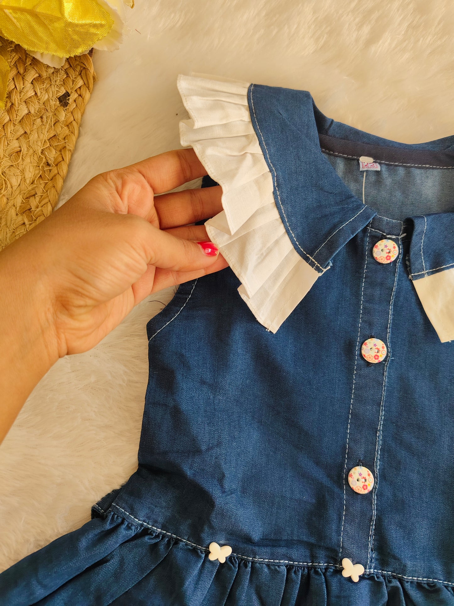 Denim butterfly frock