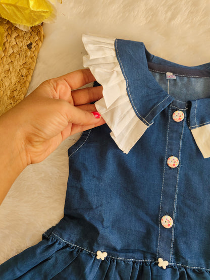 Denim butterfly frock