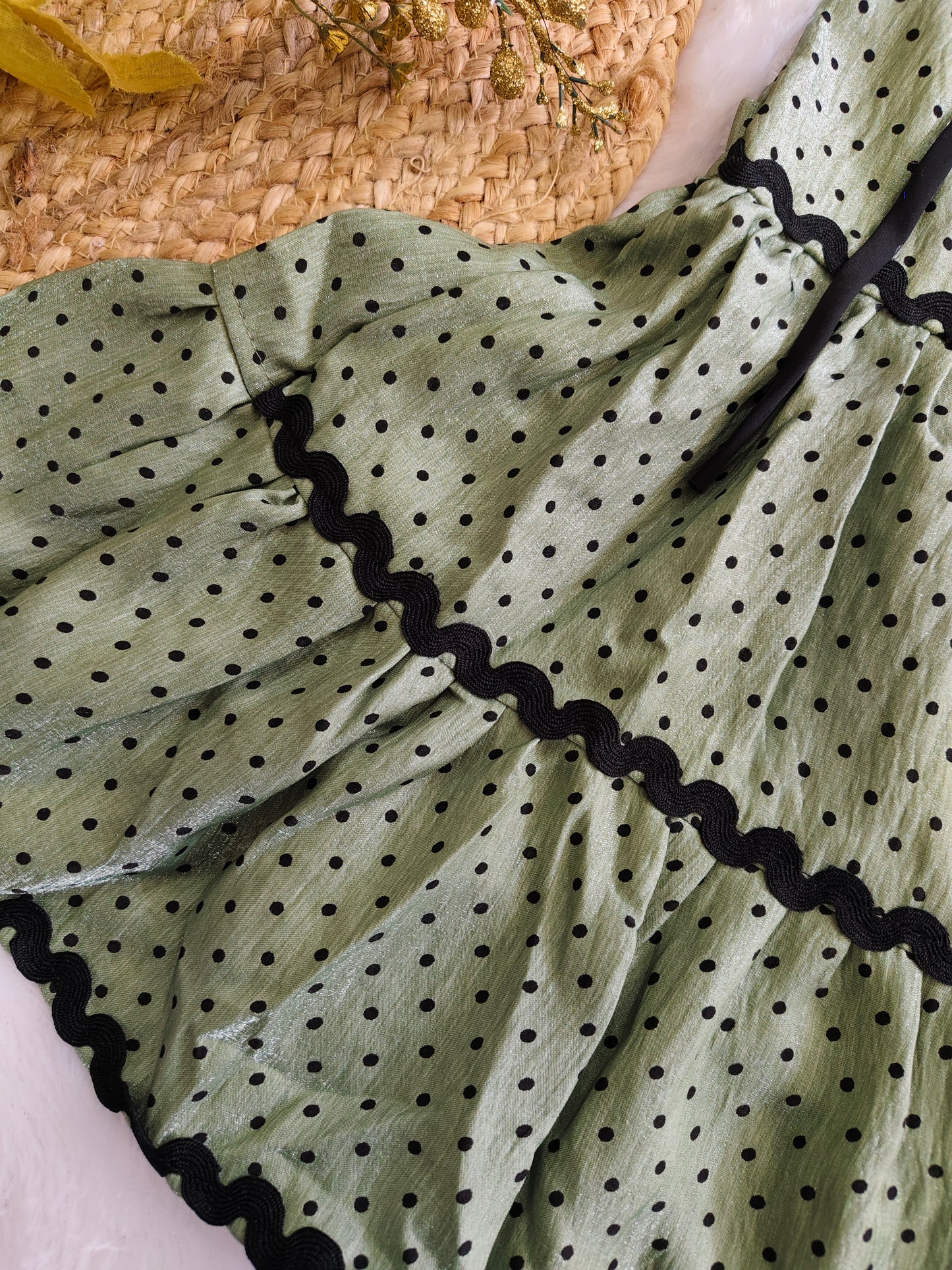 Olive polka frock