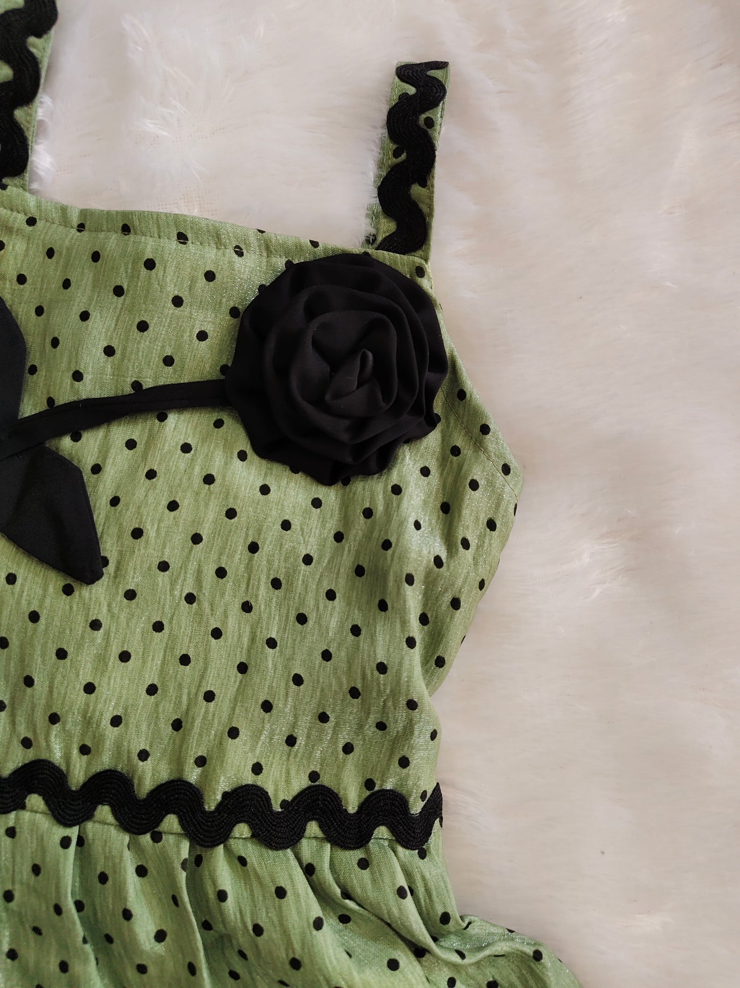 Olive polka frock