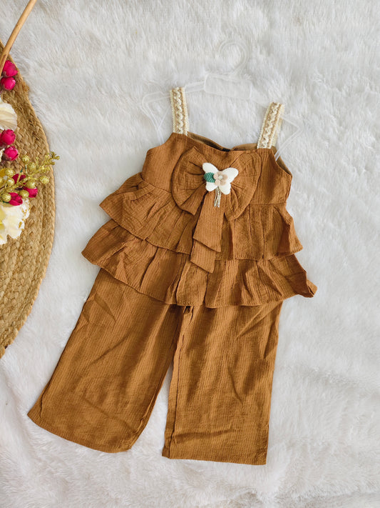 Mini blossom ruffle set