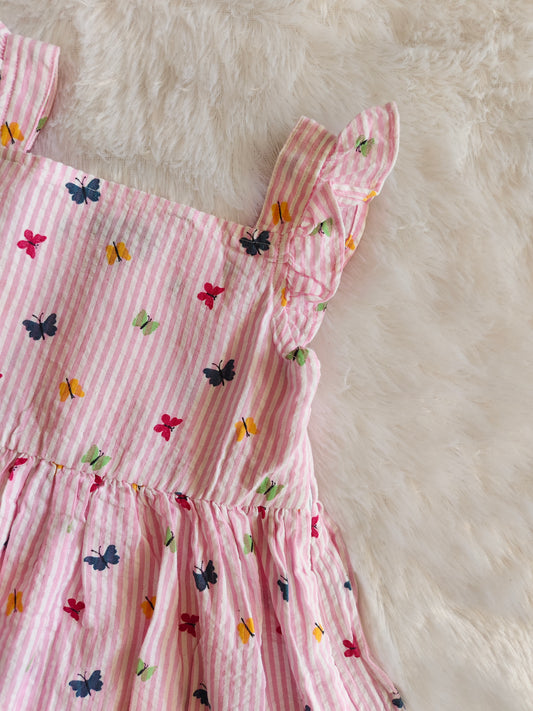 Pink butterfly frock