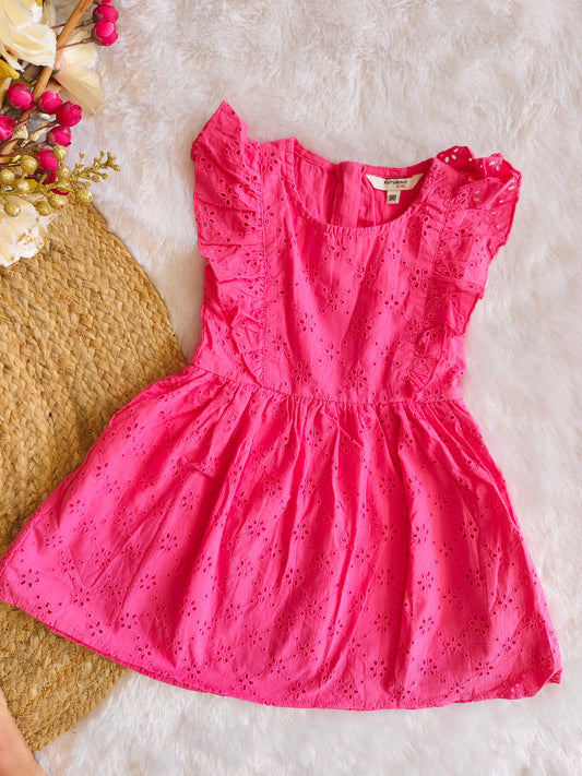 Pink flutter frock