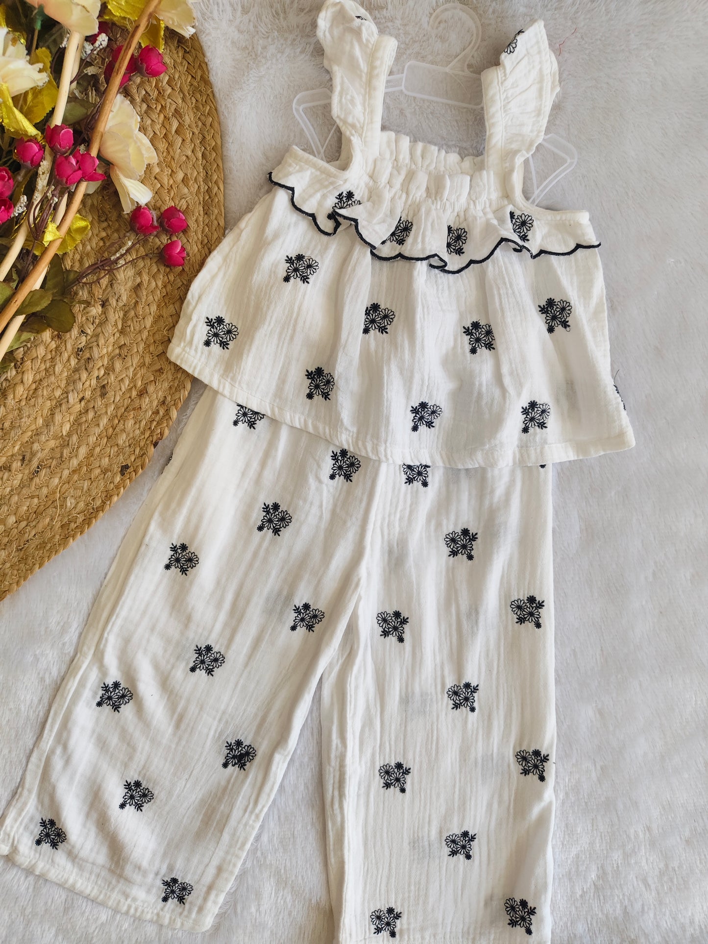 Vintage floral flower set