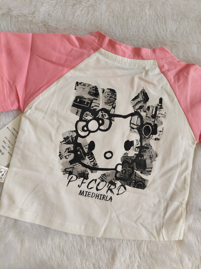 Hello kitty breeze denim set pink