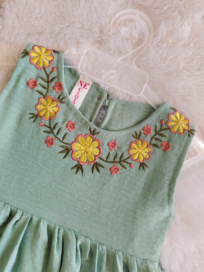 Peachy Garden Charm frock with (shorts)