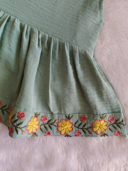 Peachy Garden Charm frock with (shorts)