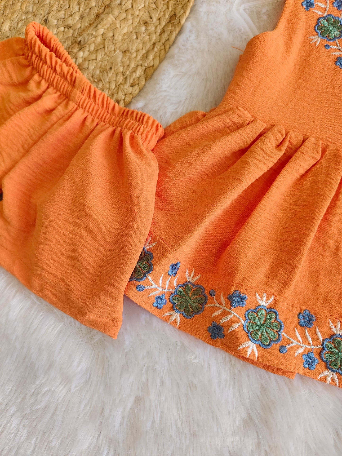 Peachy Garden Charm frock with (shorts)