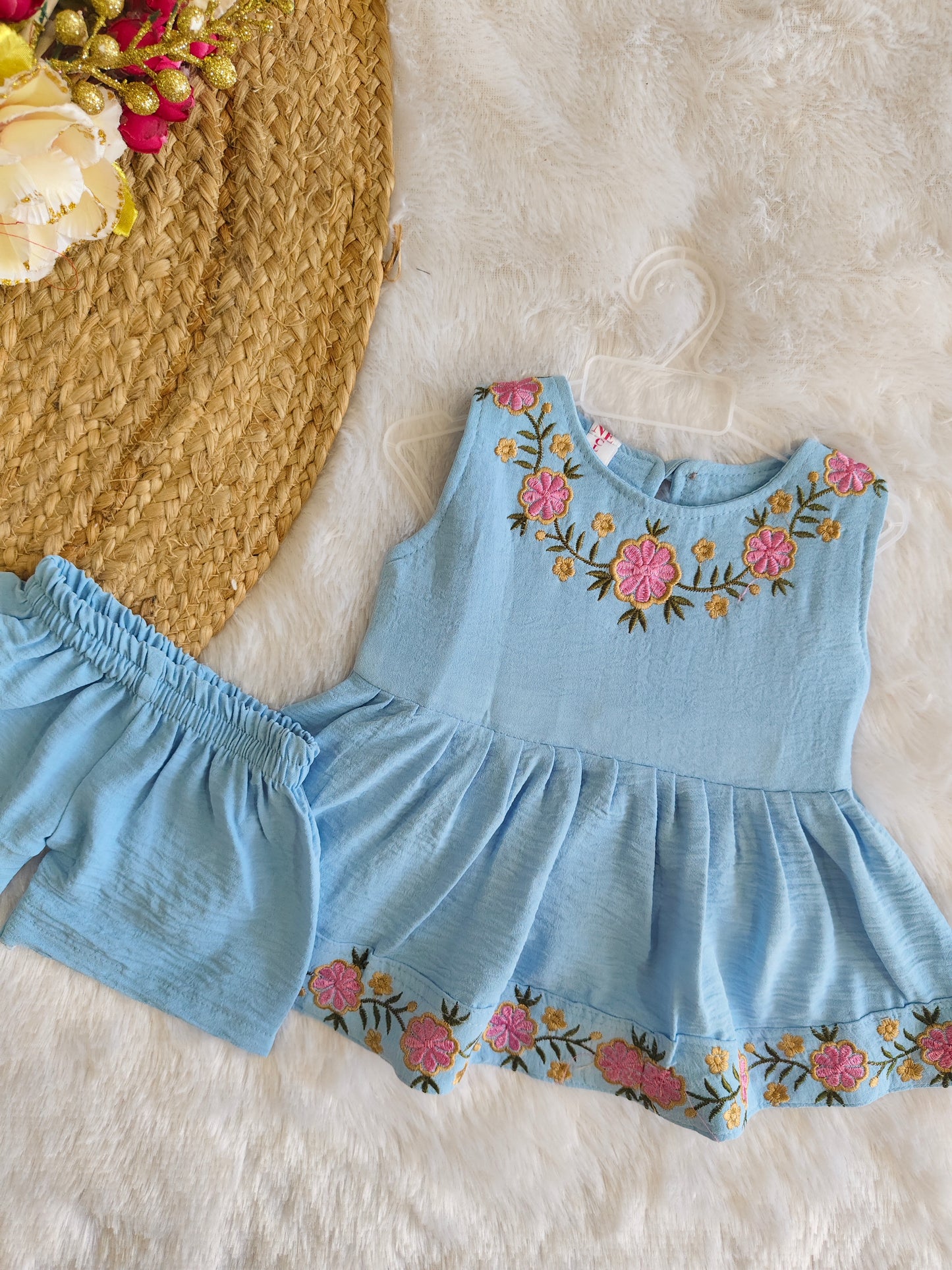 Peachy Garden Charm frock with (shorts)