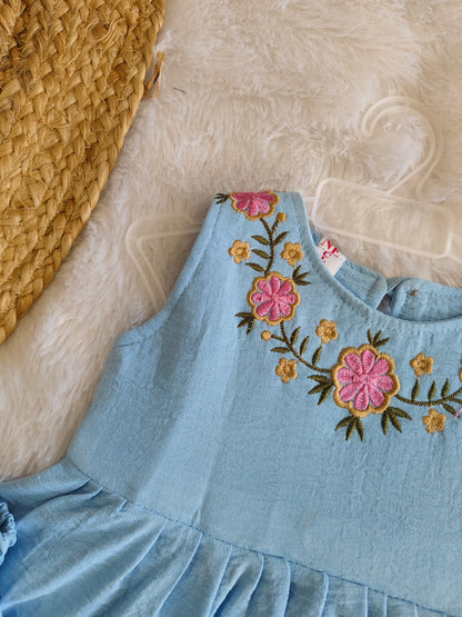 Peachy Garden Charm frock with (shorts)