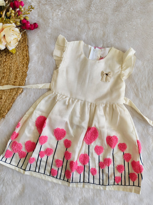 Pink petal charm frock
