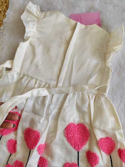 Pink petal charm frock