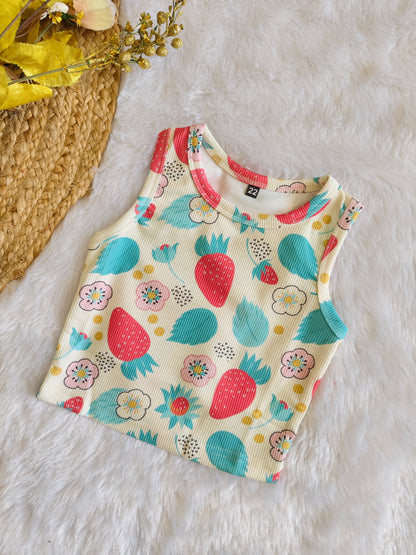 Sunny bloom tank tops
