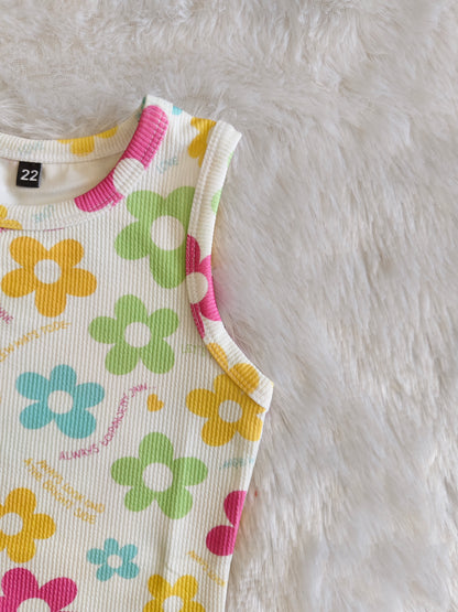 Sunny bloom tank tops