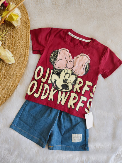 Winking Minnie Denim Set