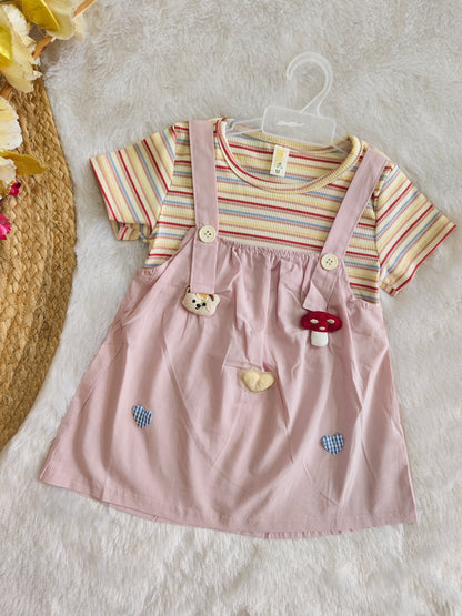 Mushroom Magic Pinafore frock