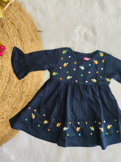Navy Blossom frock