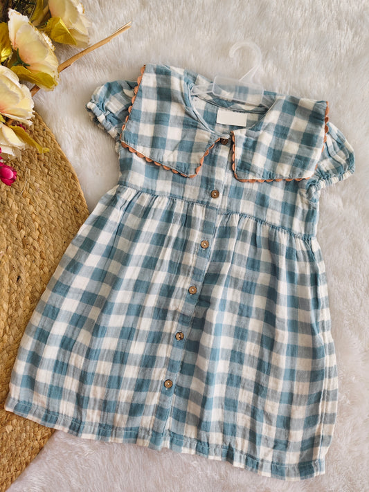 Sky Check Dress