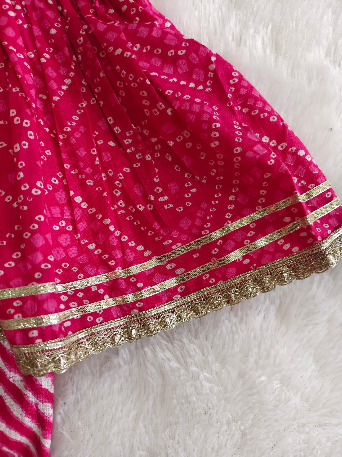 Rani Bandhani Peplum Set