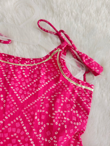 Rani Bandhani Peplum Set